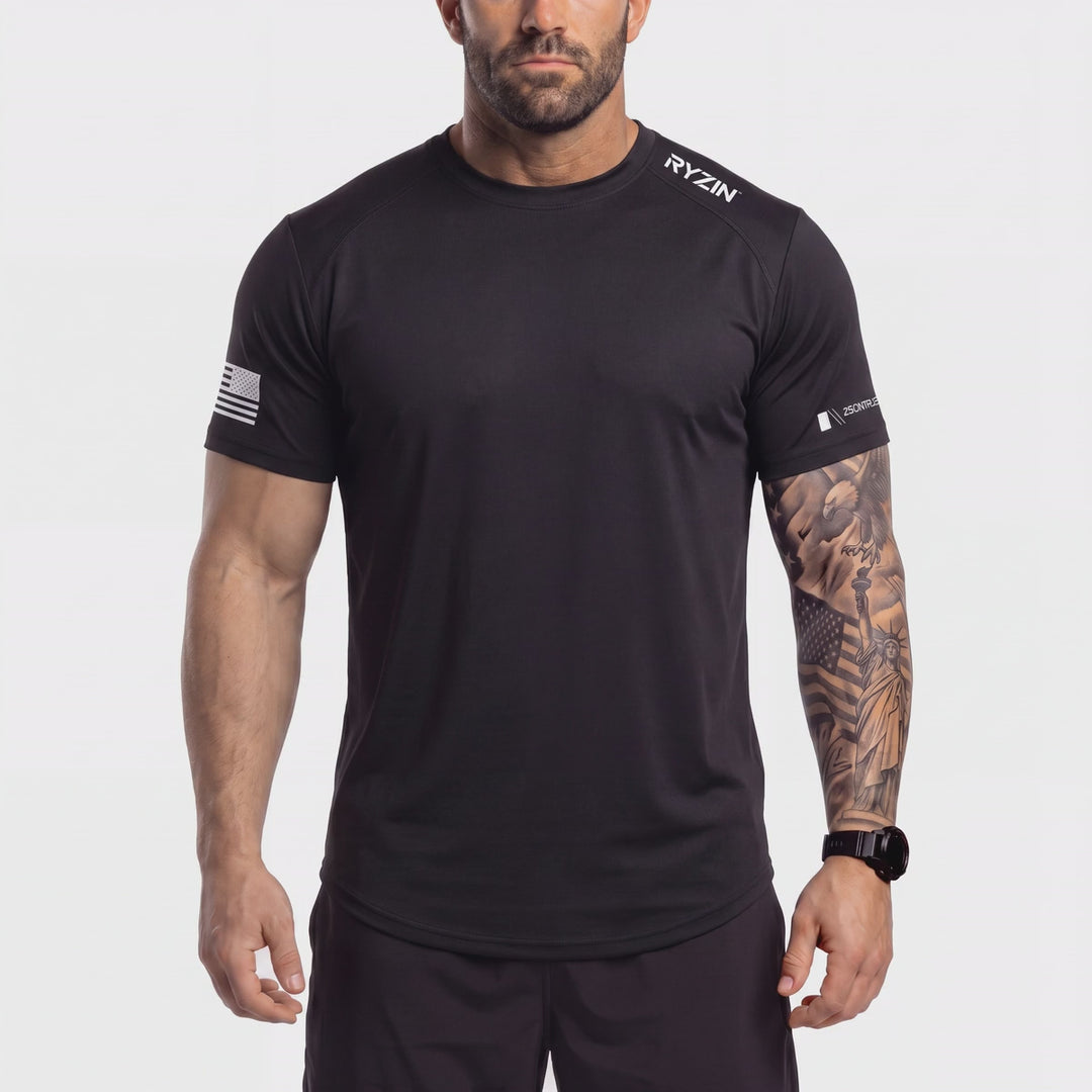 RYZIN Performance Tee, Black 360 view