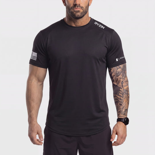 RYZIN Performance Tee, Black 360 view
