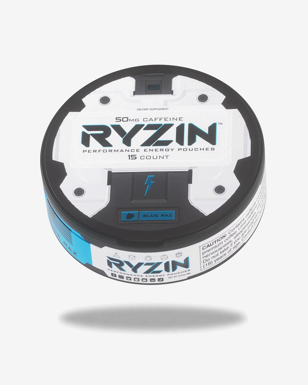 RYZIN Blue Raz energy pouches